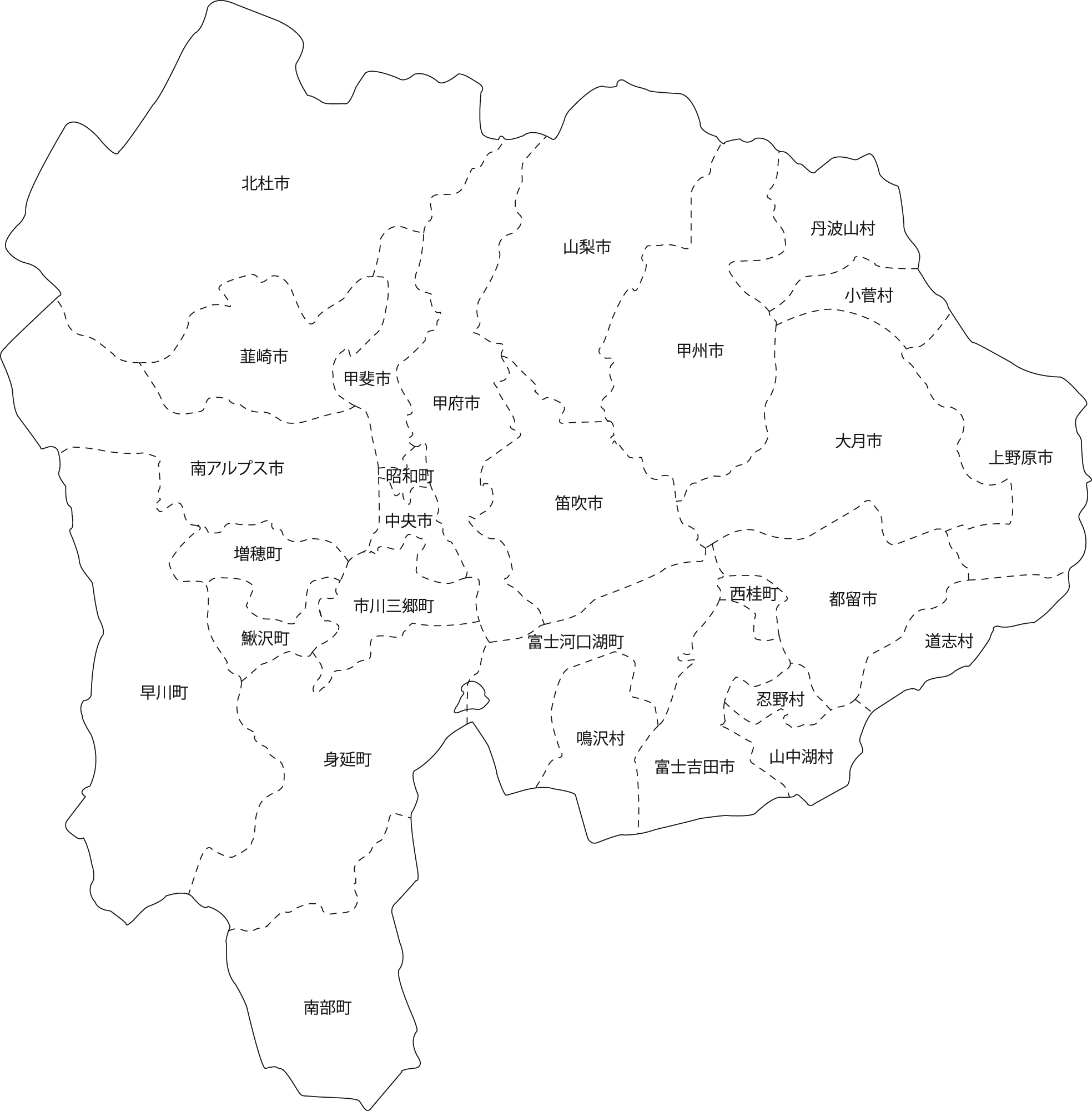 山梨県地図